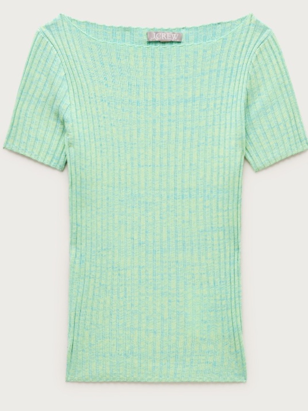 NWT J. Crew Space-dyed boatneck sweater (Mint Green) Size Medium